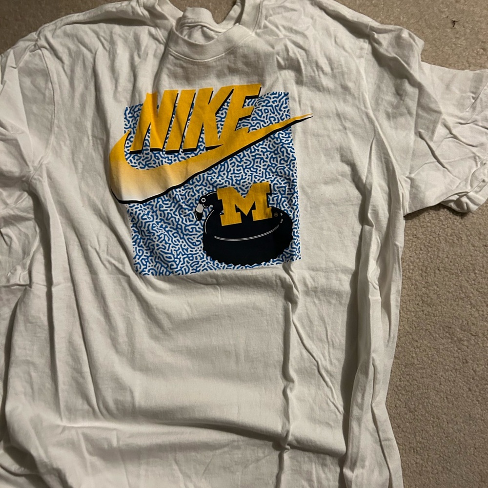 Nike Men's White Michigan Graphic T-Shirt